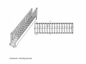 Schody drewniane proste